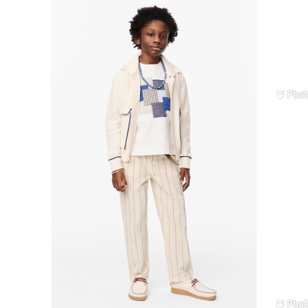 Zara Collection STRIPED POPLIN TROUSERS